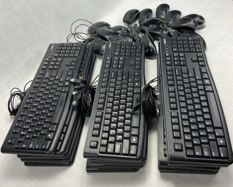 Logitech MK120 Wired Keyboard and Mouse Combo Lot of 15