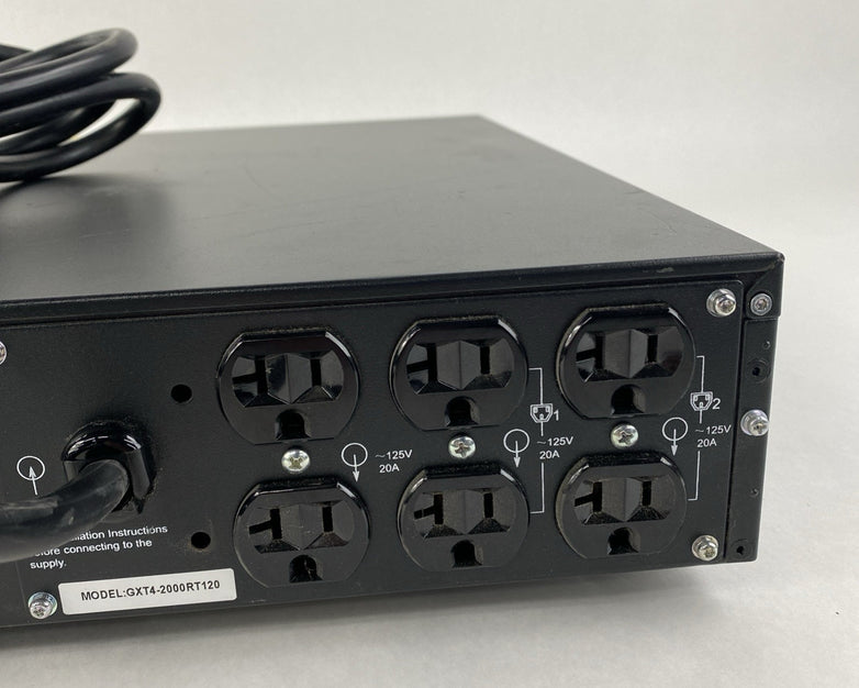 Vertiv Liebert GXT4-1500RT120 Battery Backups Tested - No Batt Ears Card