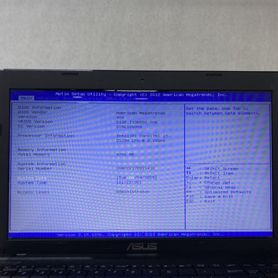 Asus X55C-XH31 15.6" Notebook Intel Core i3-2328M 2.20GHz 4GB RAM No AC HDD OS