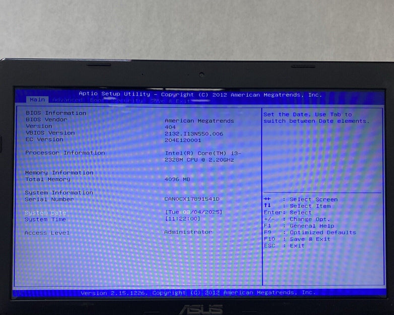 Asus X55C-XH31 15.6" Notebook Intel Core i3-2328M 2.20GHz 4GB RAM No AC HDD OS
