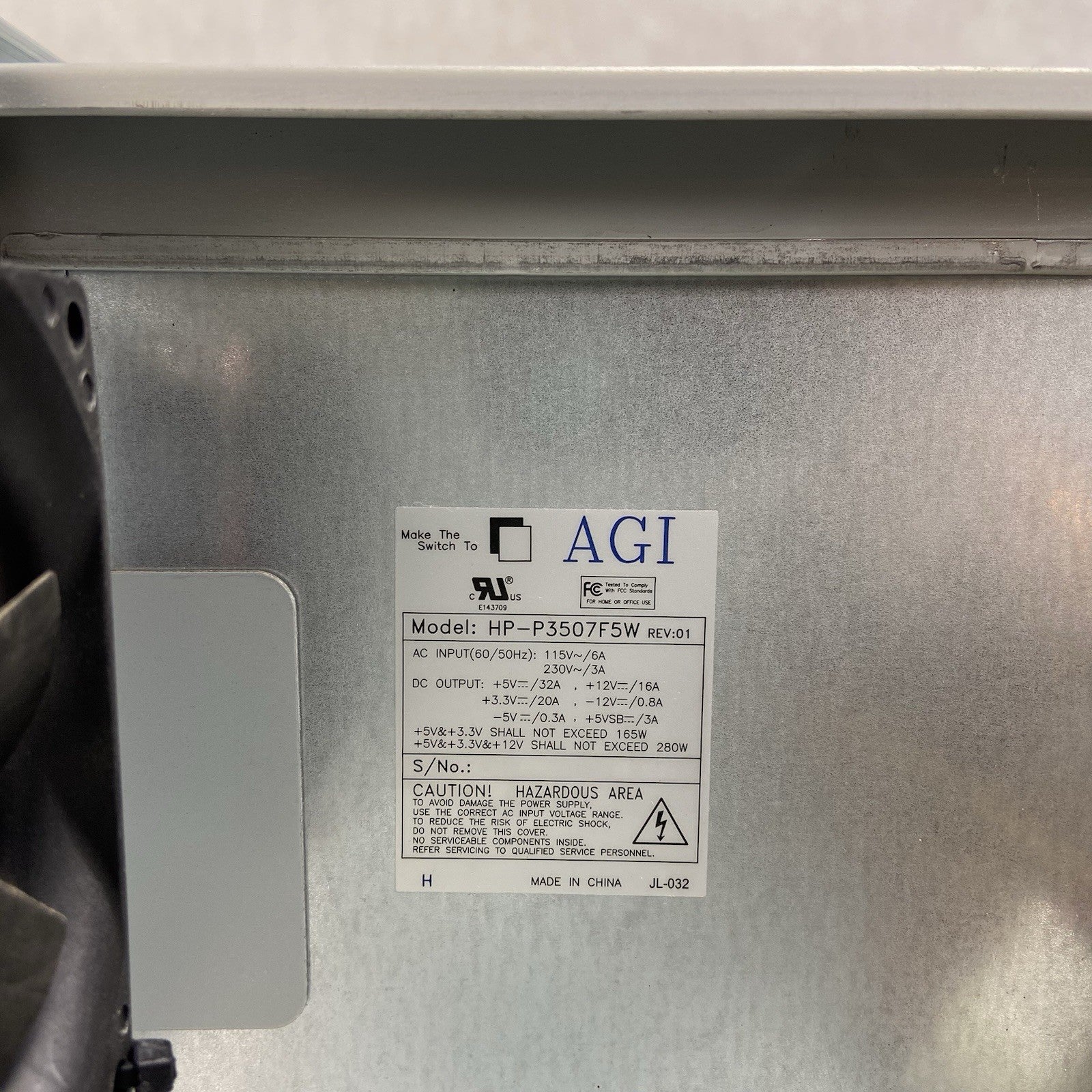 Antec SLK2650-BQE Mid Tower Computer Case AGI HP-P3507F5W 350 ATX PSU10