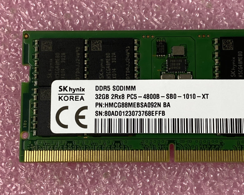 SK Hynix HMCG88MEBSA092N BA 32 GB 2Rx8 PC5-4800B DDR5 Server Ram Memory Lot of 2