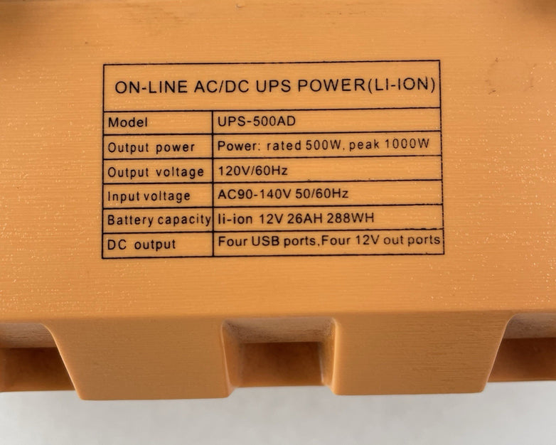 Aeiusny UPS-500AD Solar Generator Portable Power Station Used