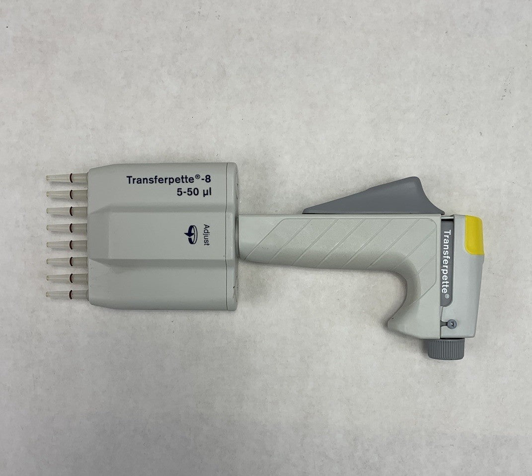 BrandTech Transferpette -8 5-50 µL 8 Channel Adjustable Pipette
