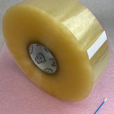 4 rolls Strong and Sticky 3191000 1.9 mil clear acrylic tape 3" x 1000 yd