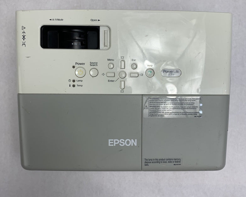 Epson EMP-83H PowerLite 83+ LCD Lamp Projector 573 Lamp Hours No Remote