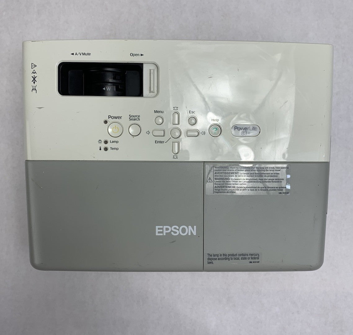 Epson EMP-83H PowerLite 83+ LCD Lamp Projector 573 Lamp Hours No Remote7