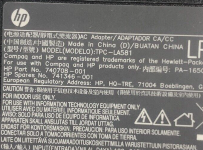 Mixed Lot of 4 HP 65W 19.5V 3.33A PPP009D PPP009C TPC-LA851 AC Adapter
