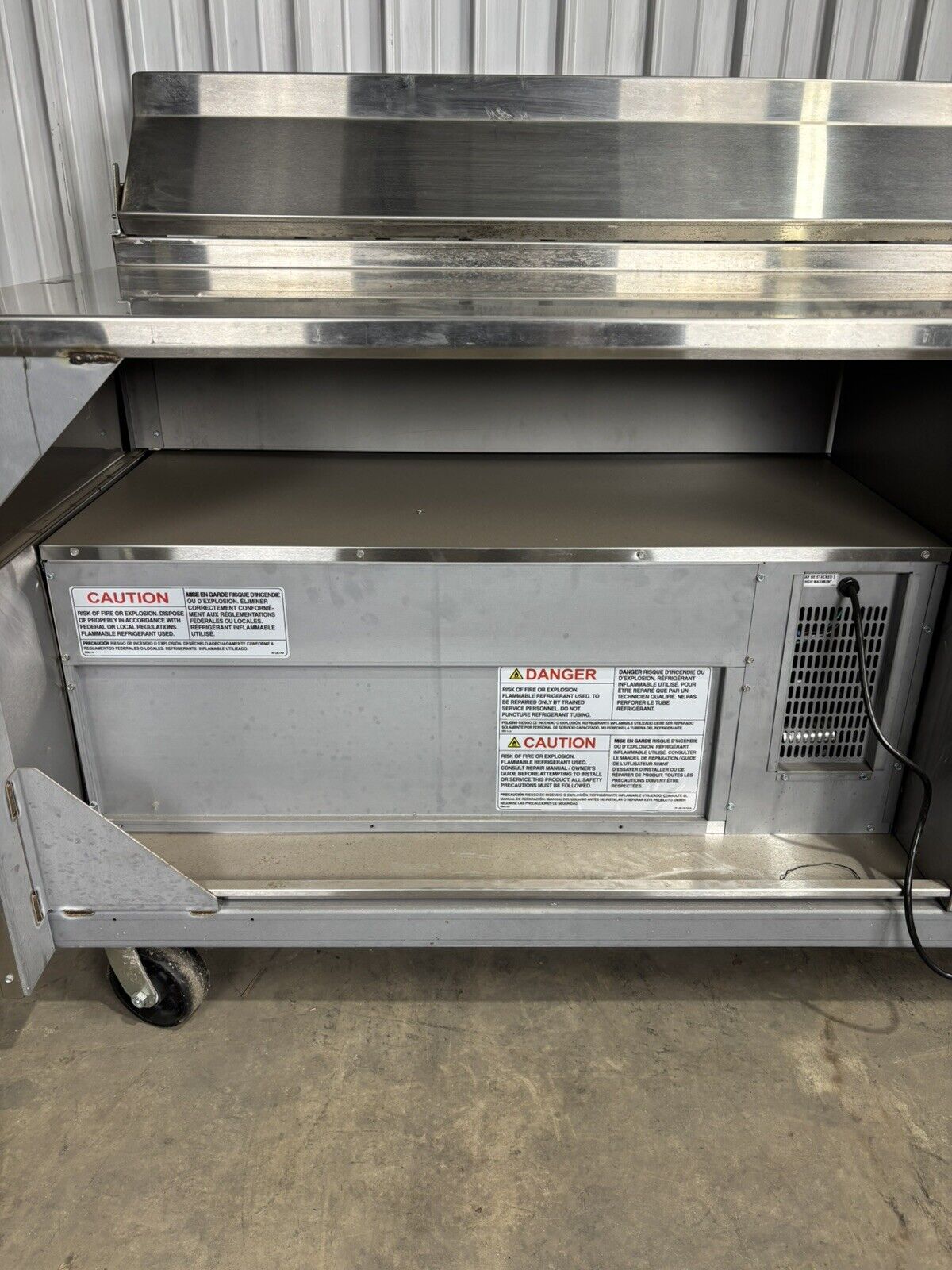 Randell FX-1-290 One Drawer Refrigerator Freezer Chef Base Prep Table 115V Cools