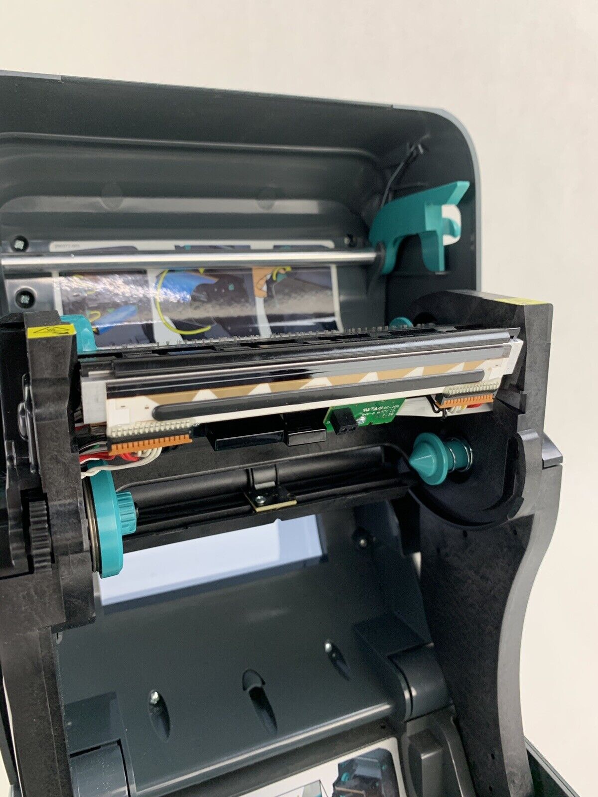 Zebra GX420T Direct Thermal Label Printer Aging Print Head Missing Roller Parts