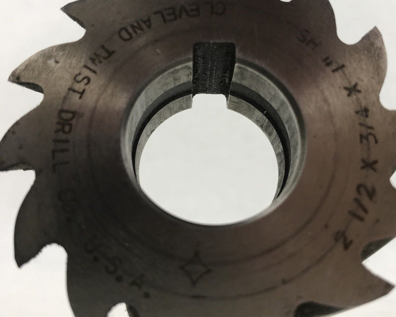 Cleveland Twist Drill Co. U.S.A. 2 1/2 X 3/4 x 1" High Speed Shell-End Mill