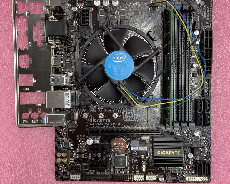Gigabyte B250M-DS3H Motherboard Intel Core i5-7400 3GHz 4GB RAM w/IO Shield