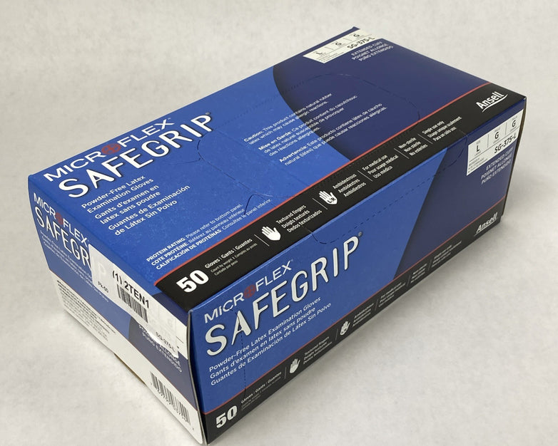 Ansell Microflex SG-375-L Exam Gloves Size L Blue - 500 Count