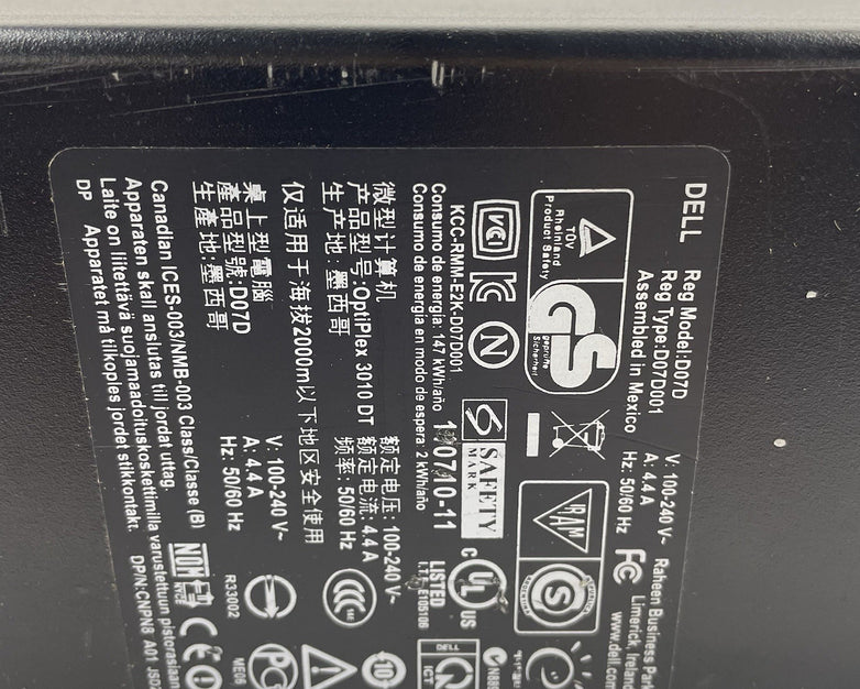 Dell Optiplex 3010 DT i5-3470 3.20 GHz 4 GB RAM No HDD/OS