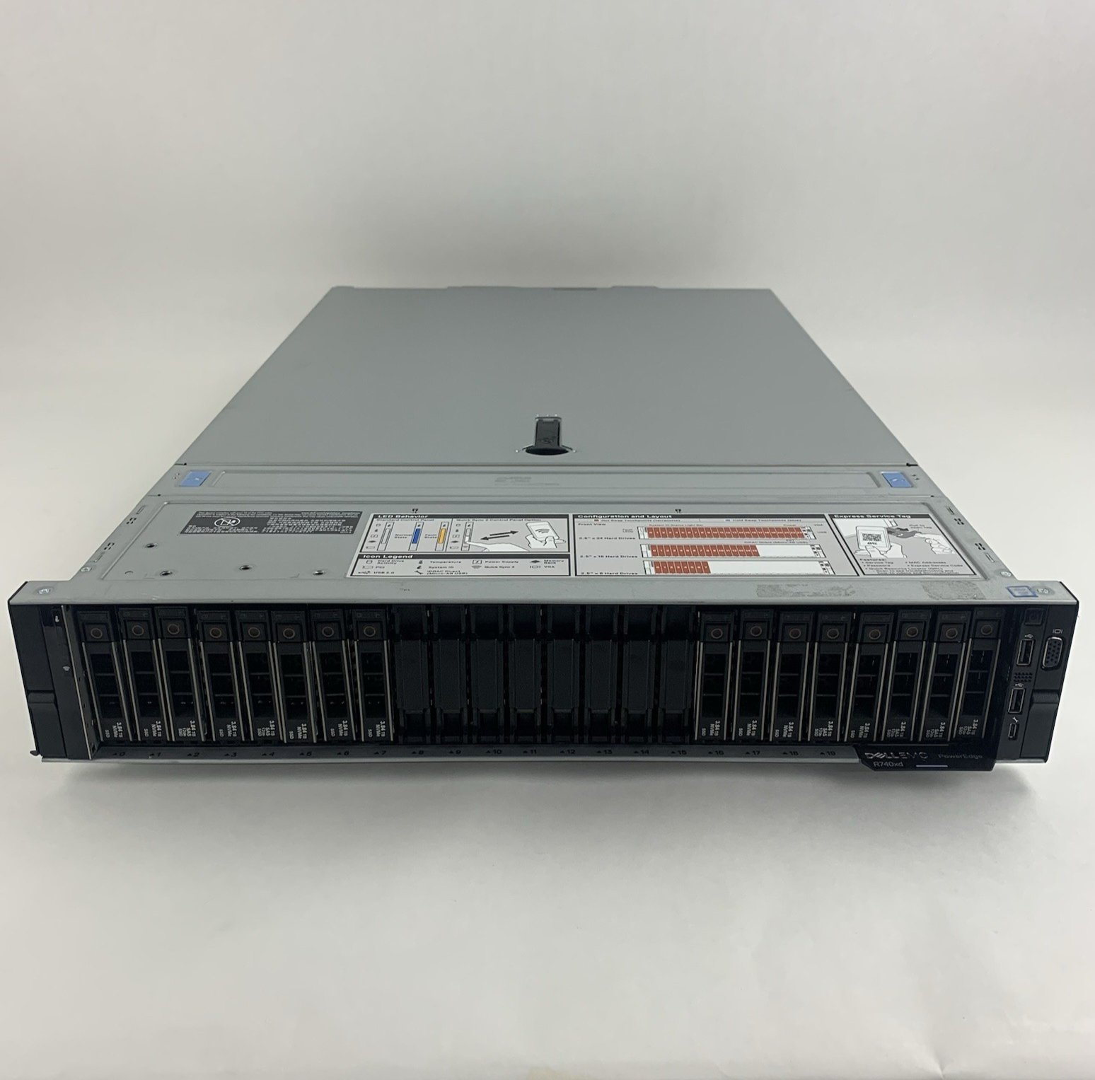 Dell PowerEdge R740xd 24SFF 2x Gold 5222 3.8 GHz 128 GB Ram H740p No OS No HDD1