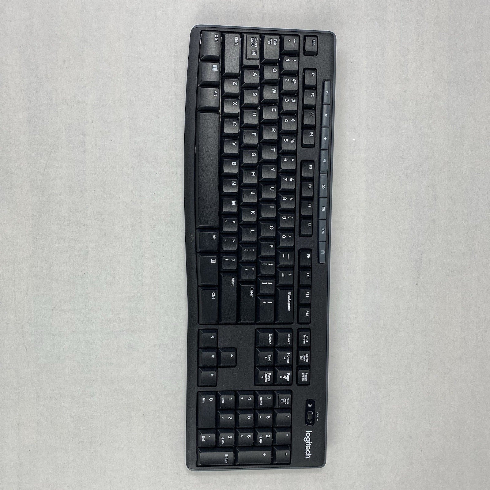 Logitech K270 Y-R0042 Wireless Keyboard Power Tested No USB Dongle - Lot of 7