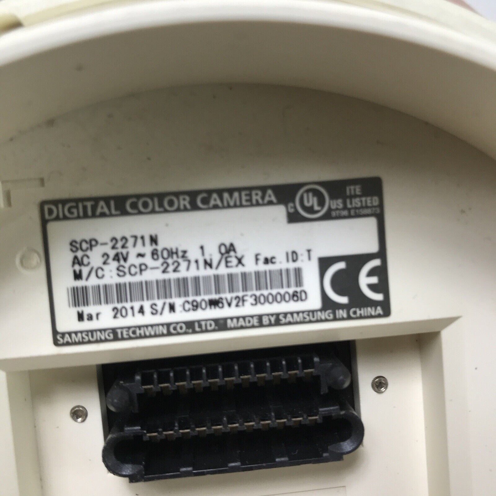 Samsung SCP-2271N 24V 60Hz Digital Color Camera PC-GF30 Security Camera