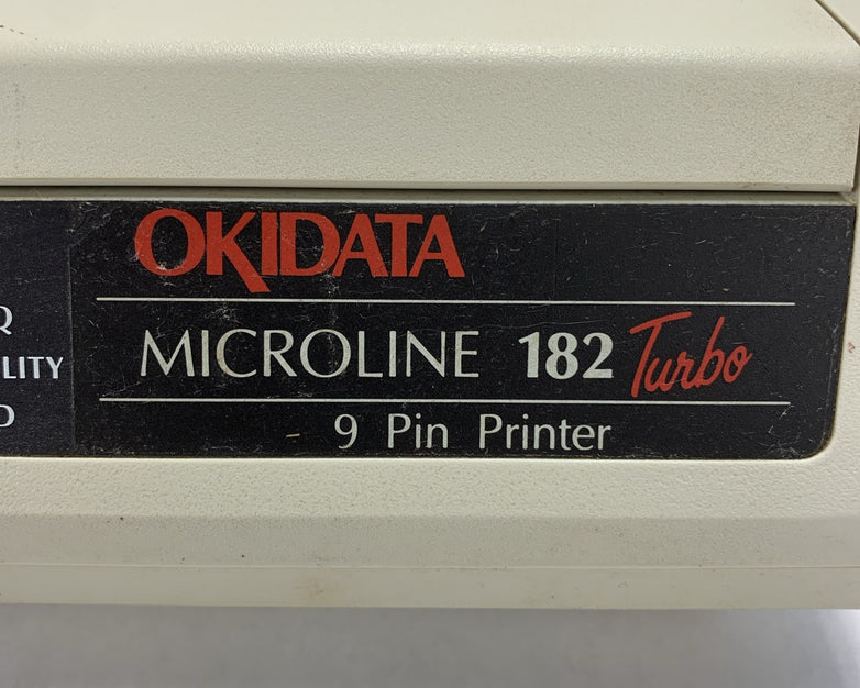 Okidata Microline 182 Turbo 9-Pin Dot Matrix Printer GE5250U - No Ribbon No Cord