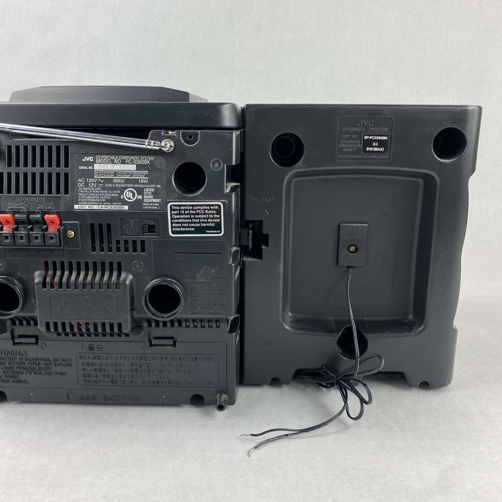 JVC PC-X560BK CD Portable Component System
