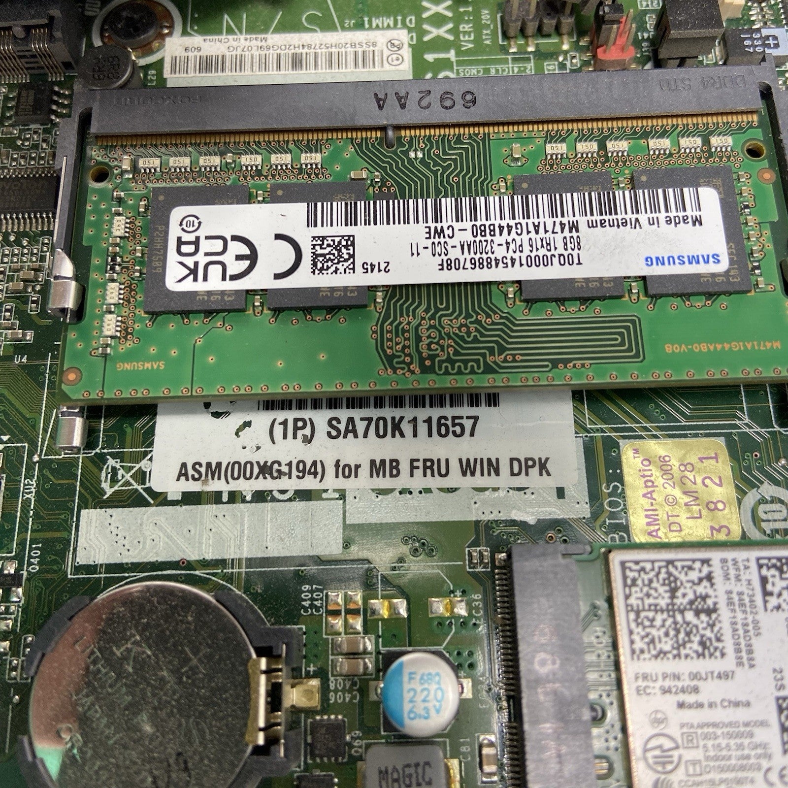 Lenovo ThinkCentre M700 MFF Intel Core i3-6100T 3.2GHz 8GB RAM No AC/HDD/OS13