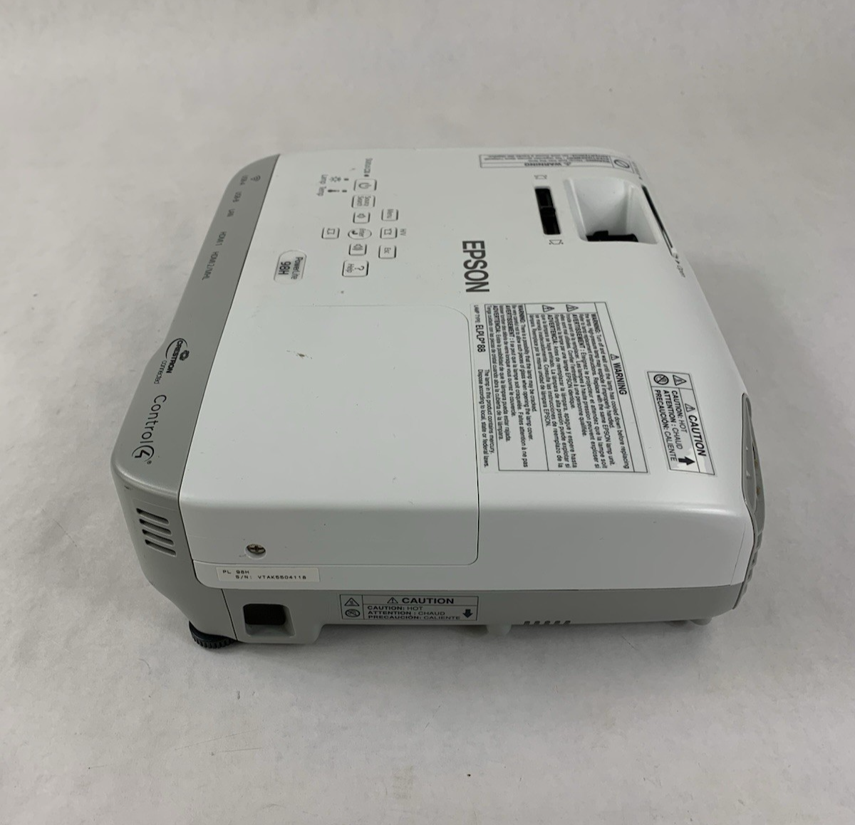 Epson PowerLite 98H H687A LCD Lamp Projector 1738 Lamp Hours - No Remote5