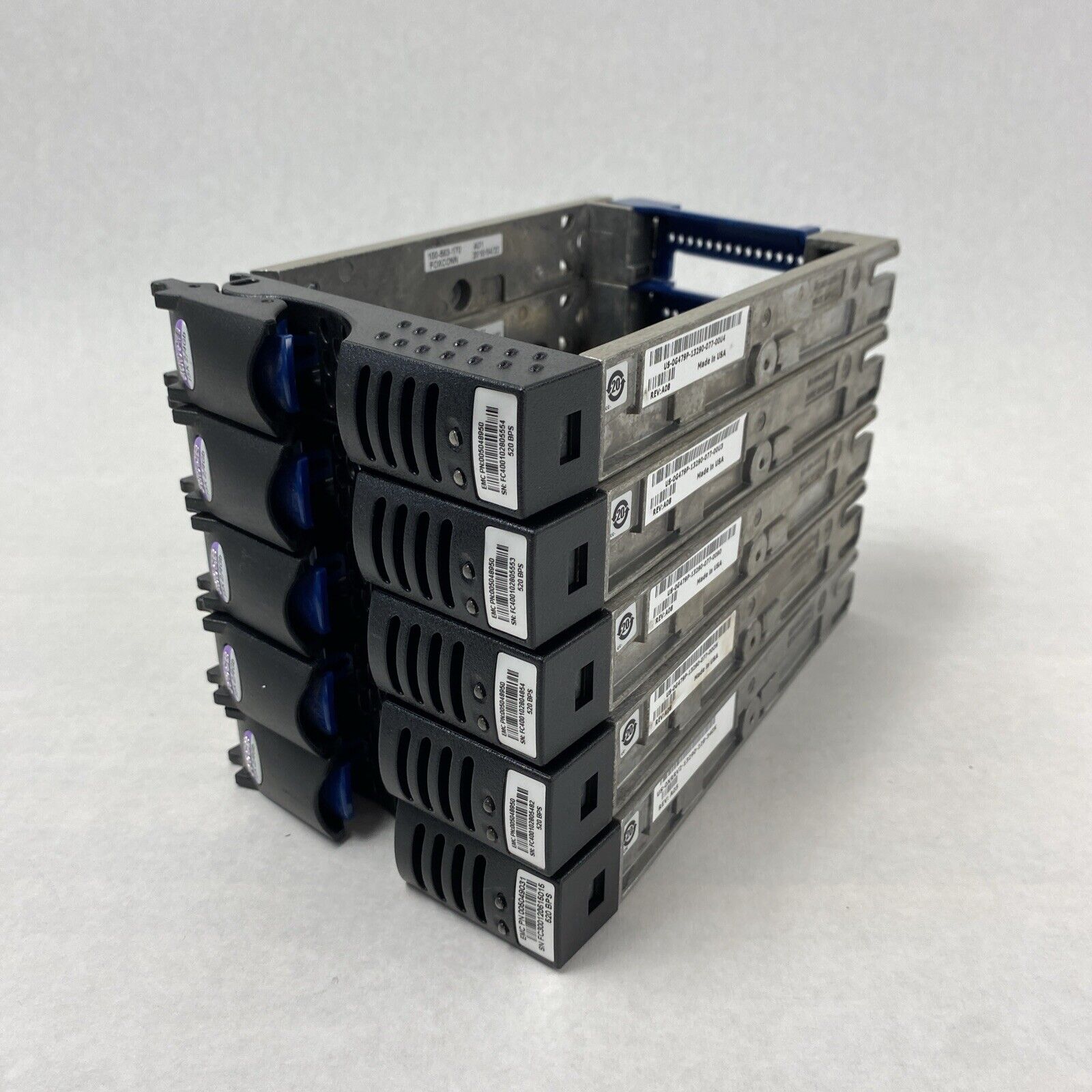 Lot of 5 EMC 005048950 / 005049031 3.5" Hard Drive Caddy Tray