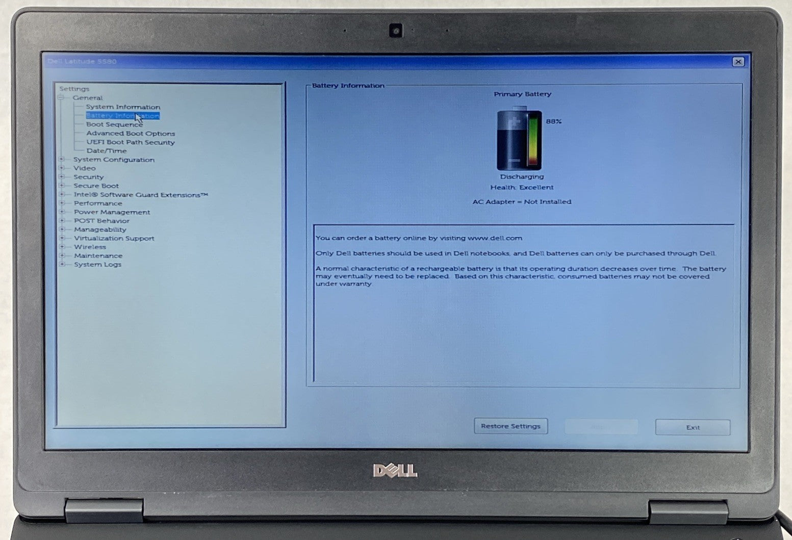 Dell Latitude 5580 Intel Core i7-7600U 2.80GHz 8GB RAM 15.6" No HDD No OS