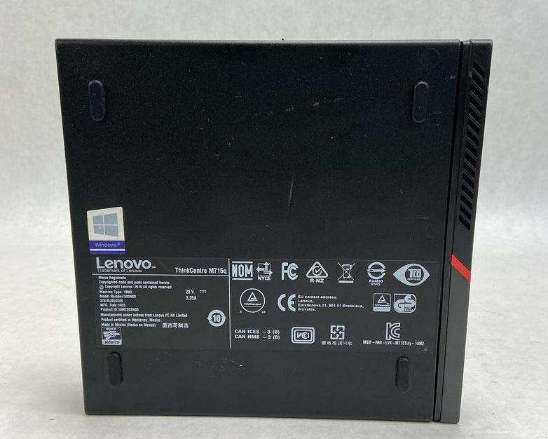 Lenovo ThinkCentre M715Q Micro AMD Pro A10-9700E 3GHz 4GB RAM No ACHDDOS