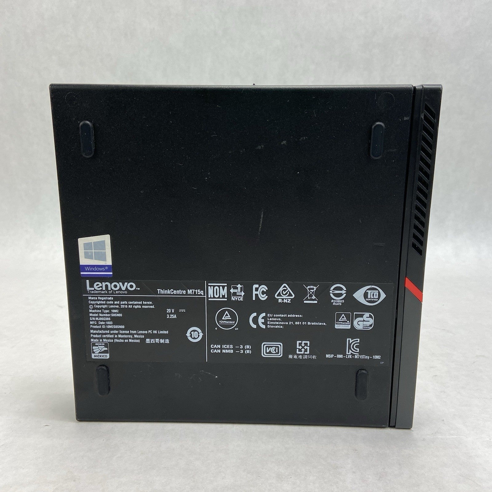 Lenovo ThinkCentre M715Q Micro AMD Pro A10-9700E 3GHz 4GB RAM No ACHDDOS4