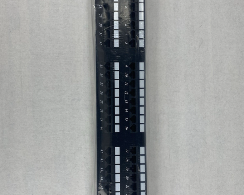 Cat 6 180° Unshielded Patch Panel, 110 Type IDC with 48 Ports