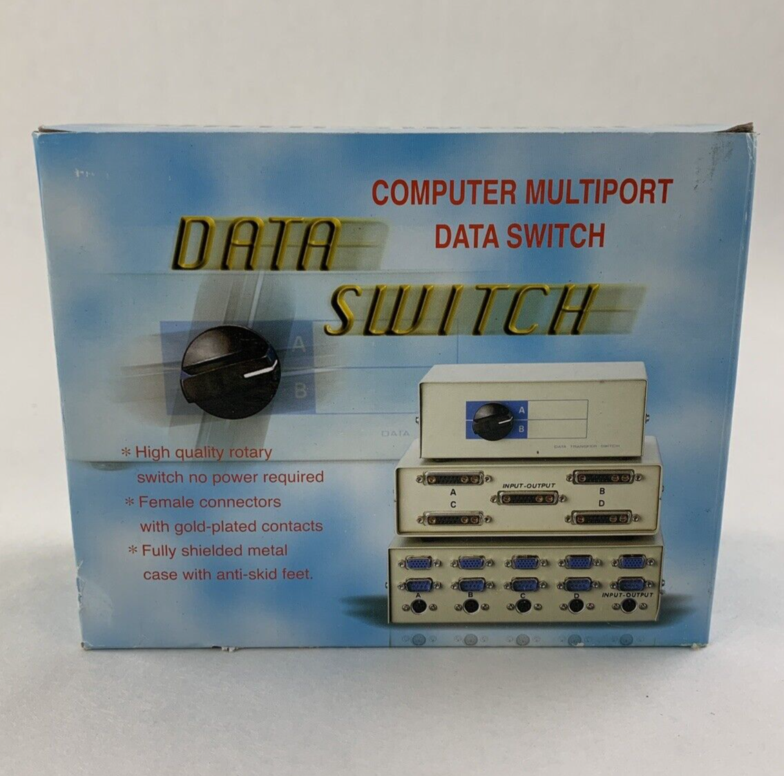 MCM Data Switch Computer Multiport MIDI A/B Switch I/O 83-3310 Box Opened