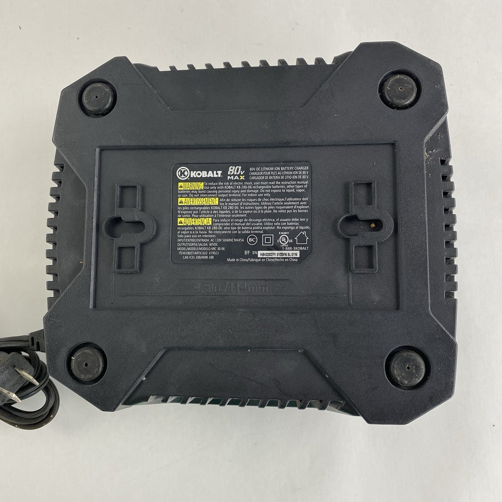 Kobalt KRC 30-06 80V Max Charging Station7