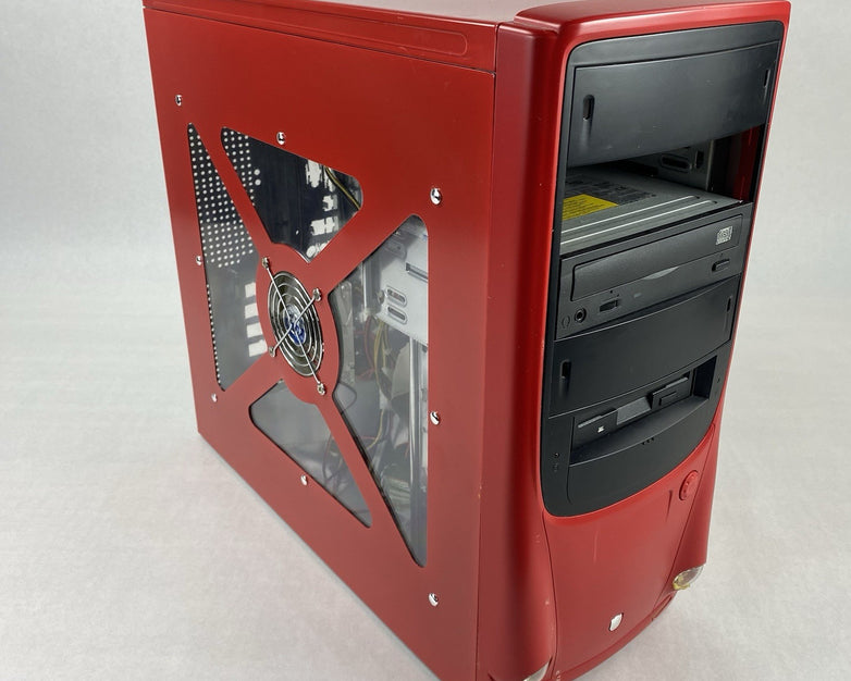 Unbranded Mid ATX Red Computer Case with 380W Power Supply