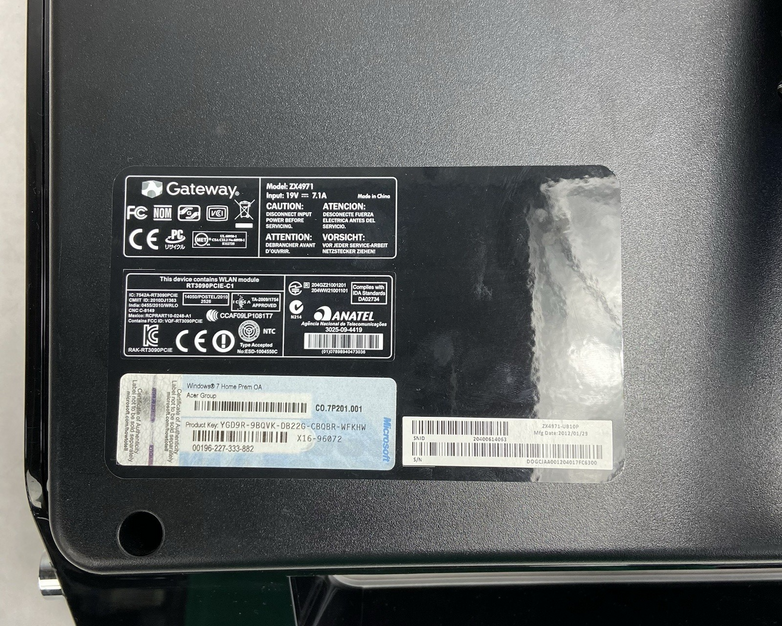 Gateway ZX4971 AIO Celeron G530 2.4GHz 4GB RAM No HDD No OS
