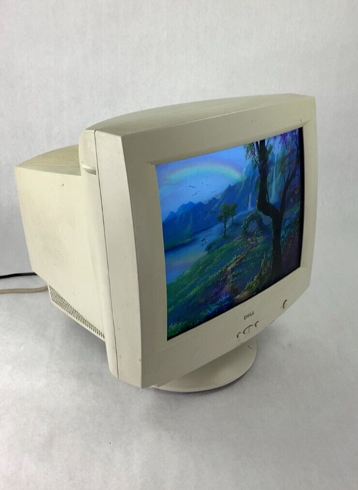 Vintage Dell M780 17" VGA CRT Computer Monitor Retro Gaming Tested
