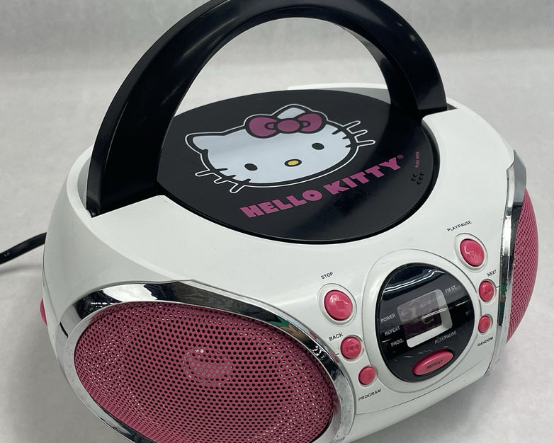 Hello Kitty KT2026MBY CD Player AM FM Radio Boombox 2013 Tested
