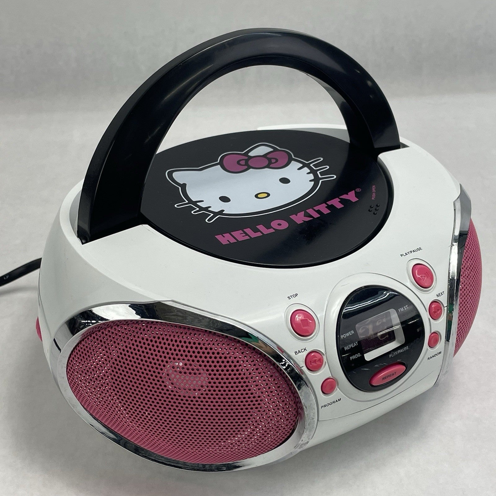 Hello Kitty KT2026MBY CD Player AM FM Radio Boombox 2013 Tested0