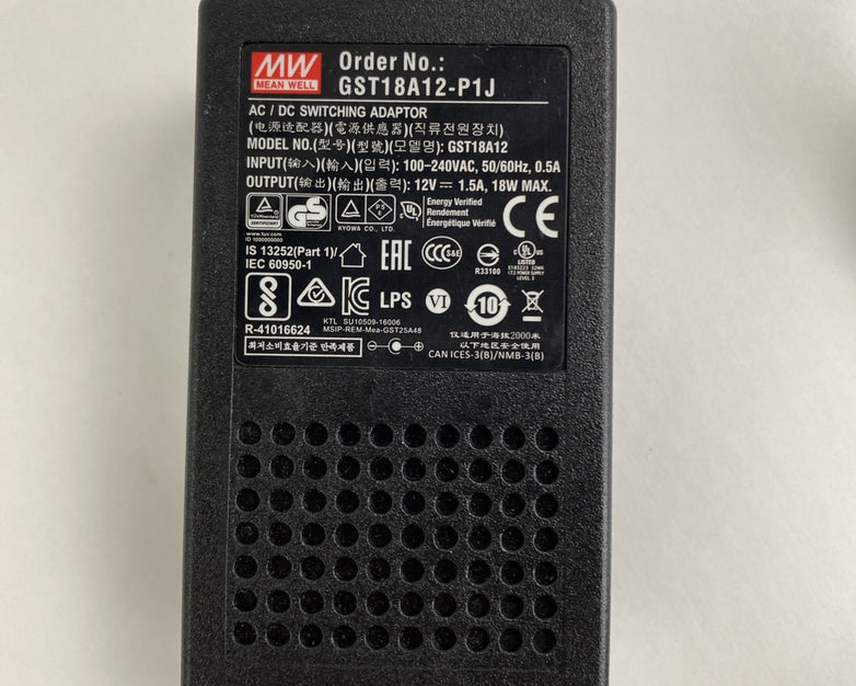 Mean Well GST18A12 AC/DC Switching Adapter No Power Cord Lot of 2