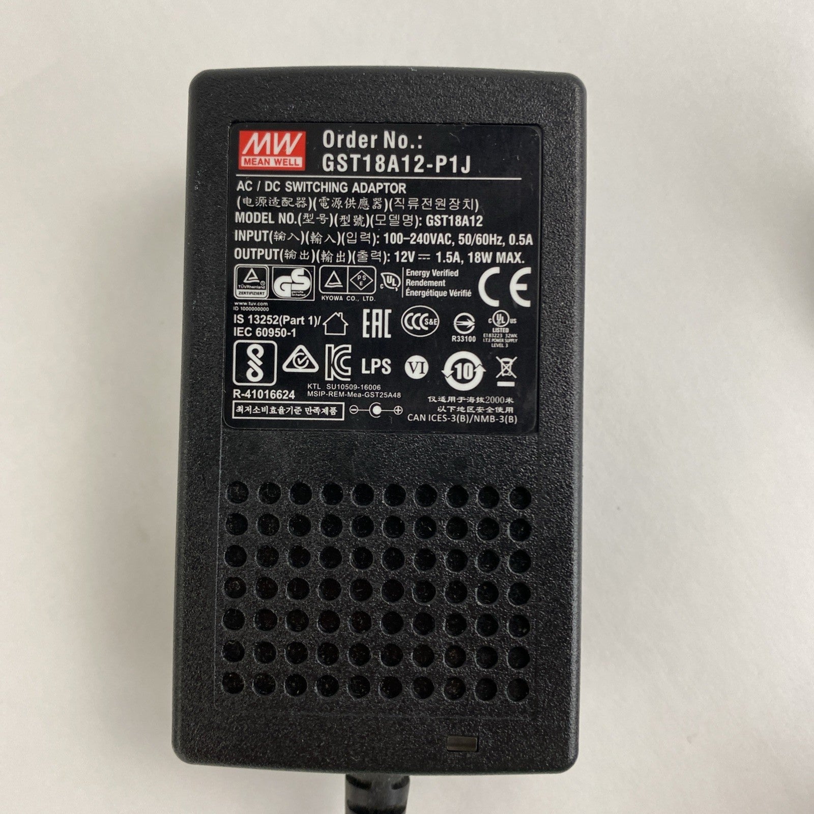 Mean Well GST18A12 AC/DC Switching Adapter No Power Cord Lot of 22