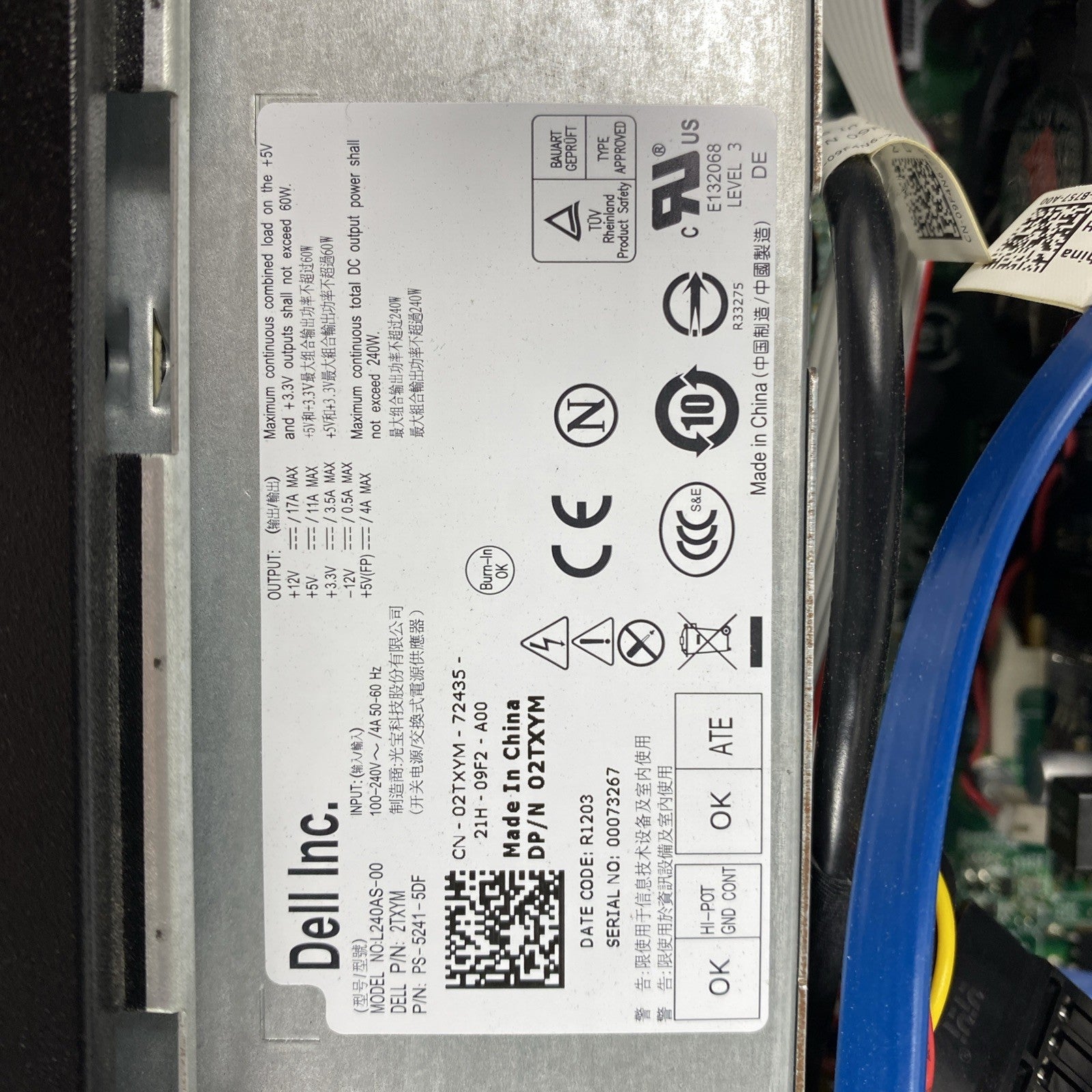 Dell OptiPlex 390 SFF Intel Core i5-2400 3.10GHz 4GB RAM No HDD No OS