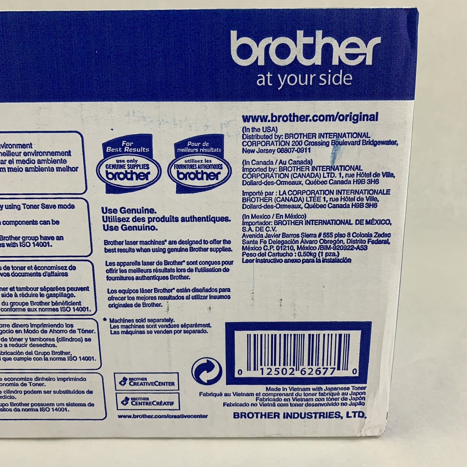 Brother TN-450 High Yield Black Toner Cartridge OEM New Sealed Box