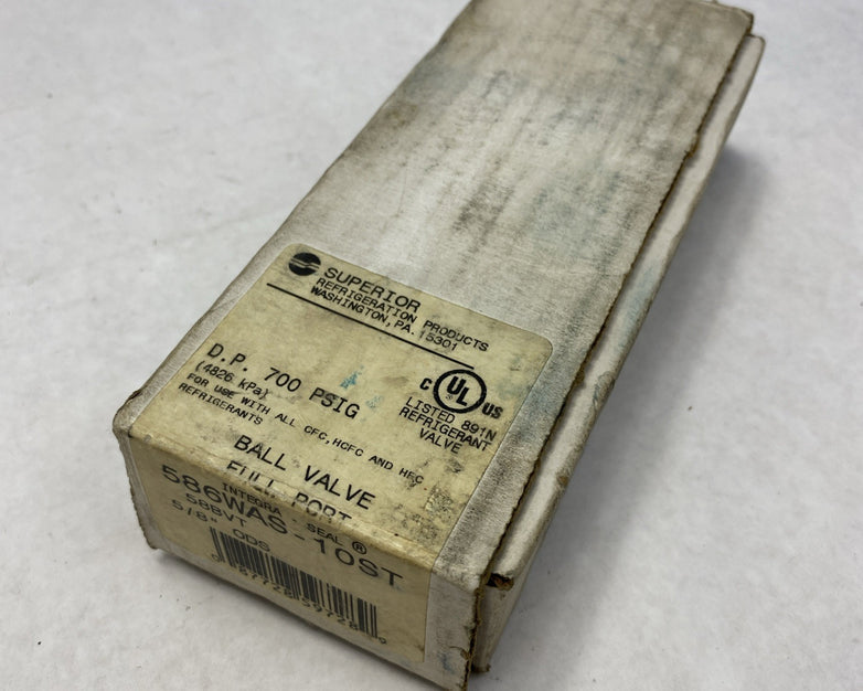 Superior Refridgeration 586WAS-10ST Ball Valve Full Port With Access Fitting