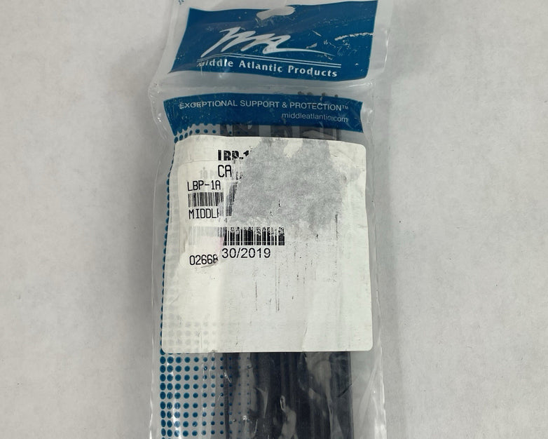 Middle Atlantic LBP-1A 10 Pack L Lacer Bar Cable Management Rack Mount Hardware