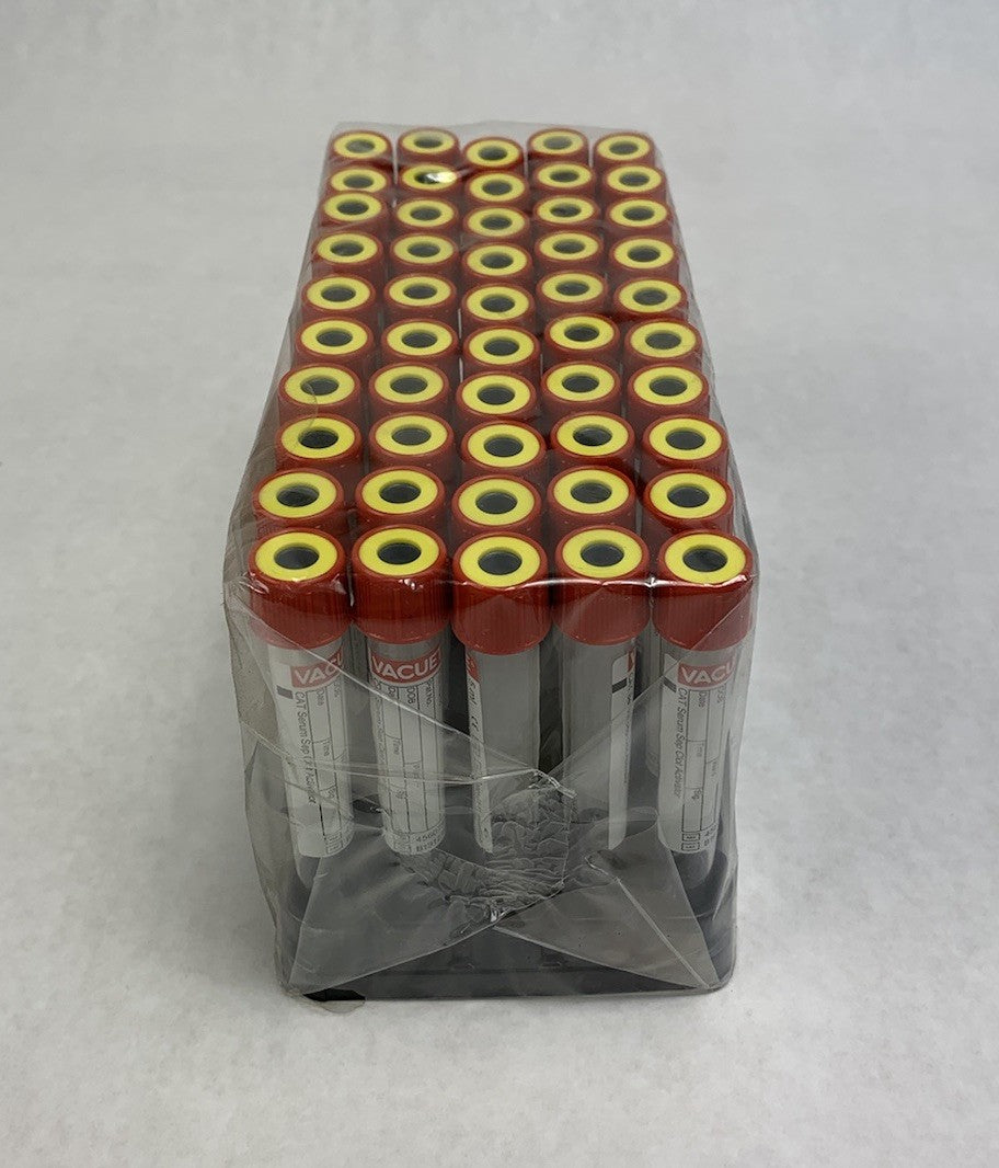 Vacuette 456073P 5ml CAT Serum Sep Clot Activator 13x100 50pcs Non-Ridged Tubes