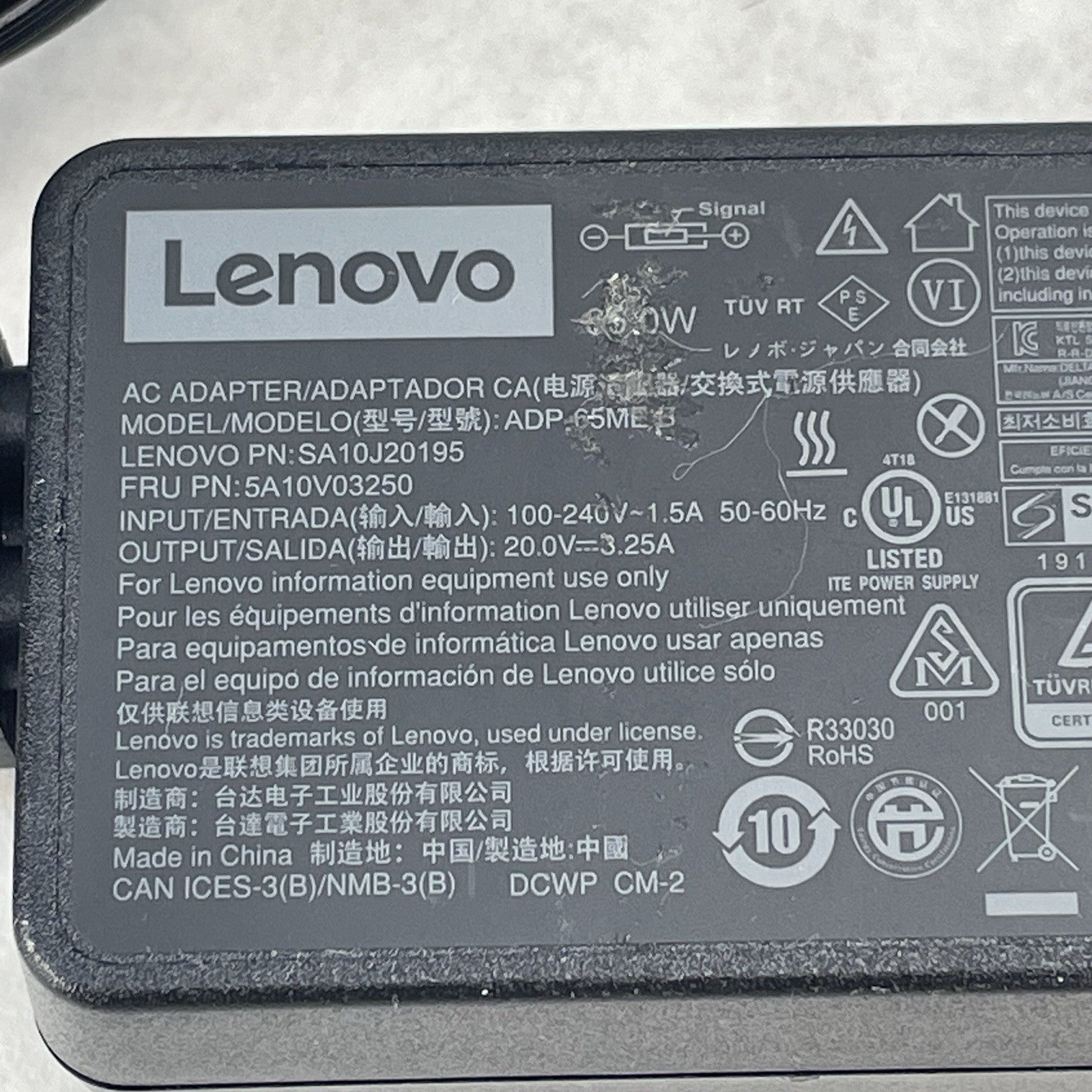 Lenovo ADP-65ME B AC Adapter Lot of 54