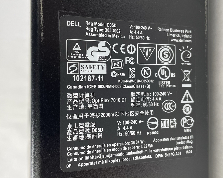 Dell Optiplex 7010 DT i5-3470 3.20 GHz 4 GB RAM No HDD/OS