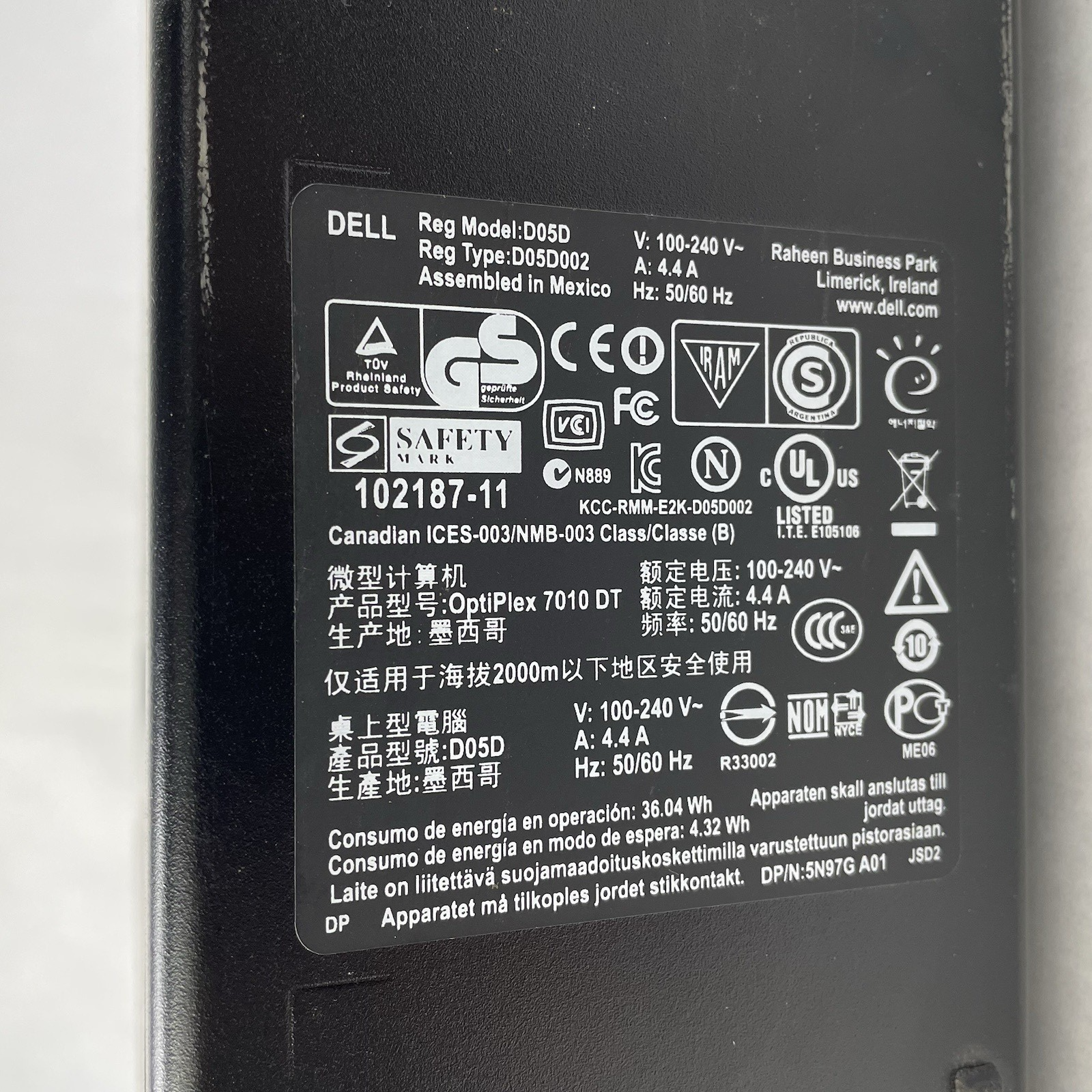Dell Optiplex 7010 DT i5-3470 3.20 GHz 4 GB RAM No HDD/OS10