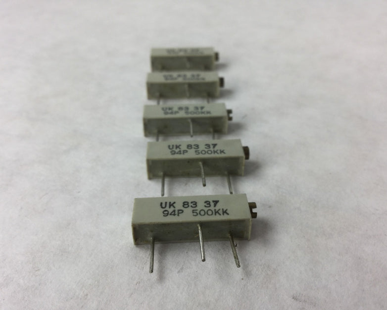 Allen Bradley Potentiometer, UK 83 37, 94P 500KK, (Lot of 5) NEW