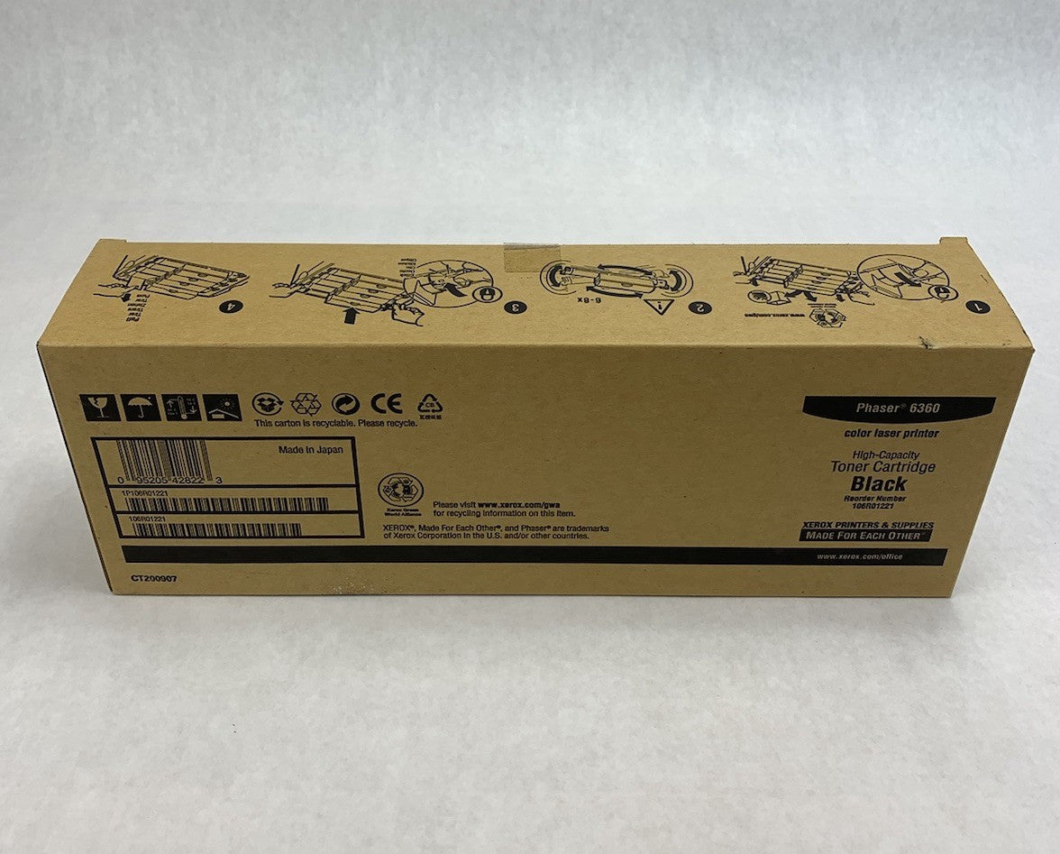 Xerox Phaser 6360 High-Capacity Black Toner Cartridge (Lot of 3)