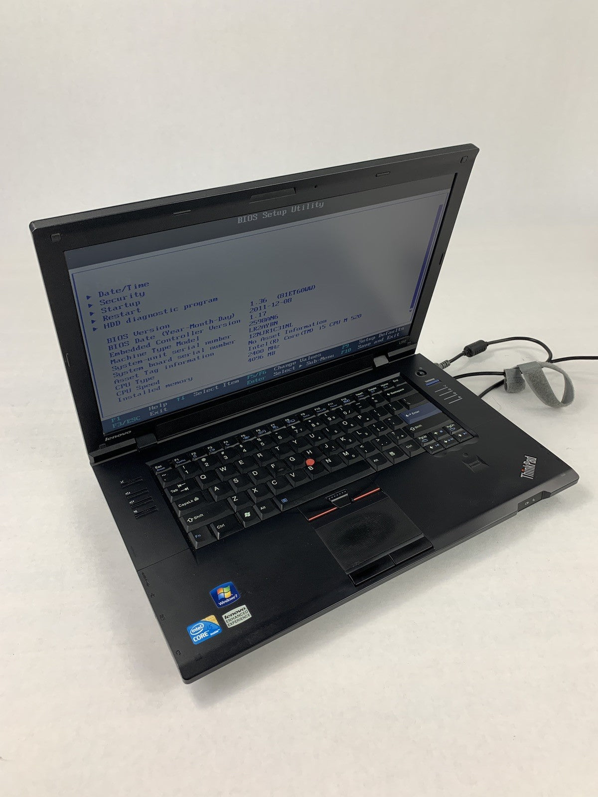 Lenovo ThinkPad L512 15.6" i5-M520 2.4 GHz 4 GB Ram No SSD/OS/AC/Batt0